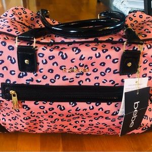 22’’ Bebe Cheetah Weekend/Overnight Rolling Duffel Bag